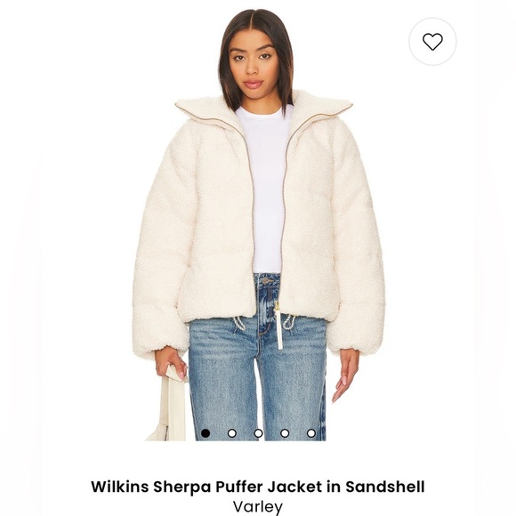 Varley Women's Sherpa Puffer Jacket Size Large - Cream - Picture 1 of 5